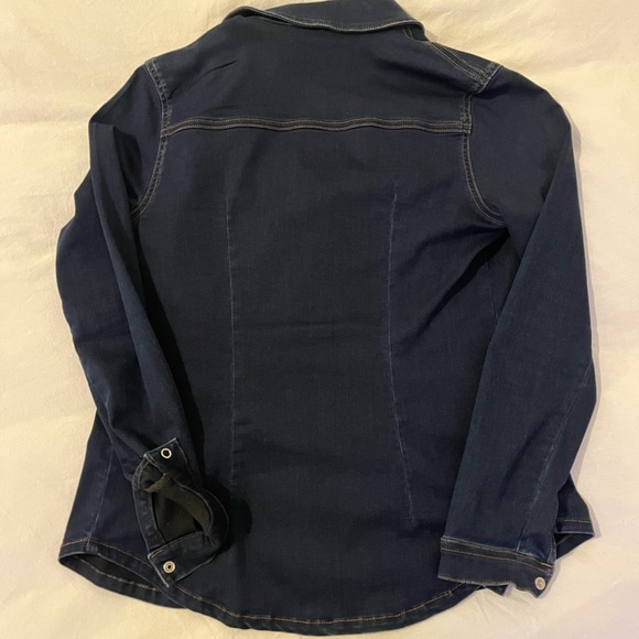 French Connection Stretch Denim Fitted Shirt - Picture 2 of 4